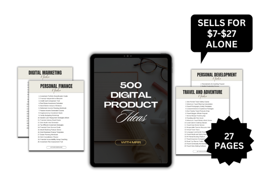 500 Digital Product Ideas